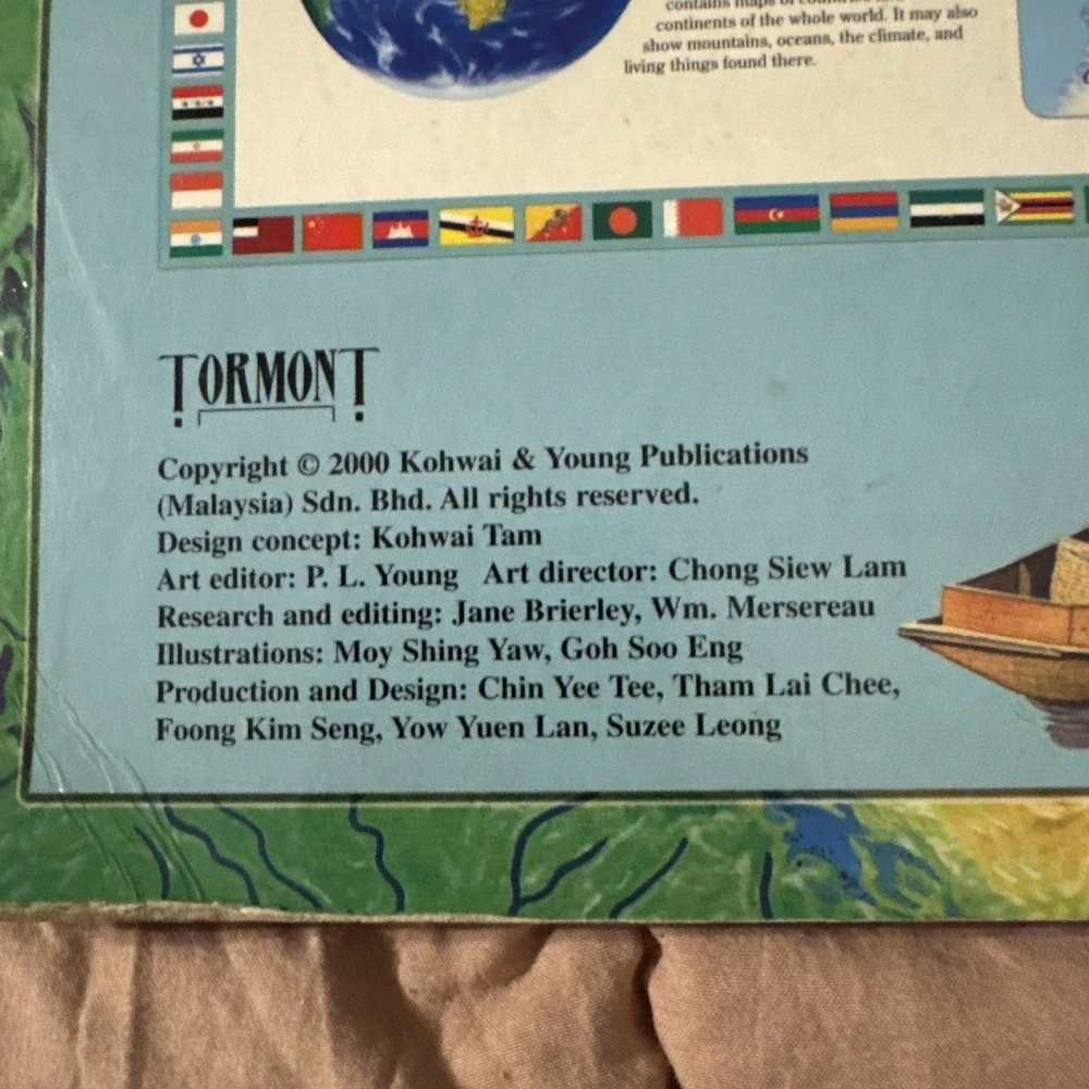 Vtg Y2K 2000 My Big Book of Our Amazing World Board Book Educational Geography